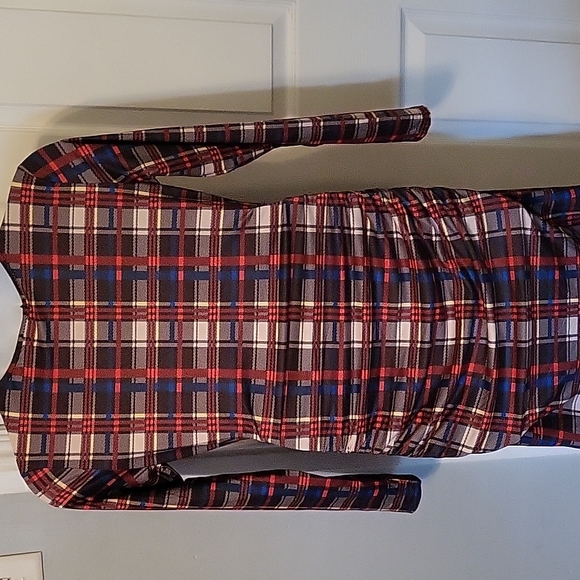 Glory Star Large Plaid Ruched Bodycon Dress - Picture 12 of 14